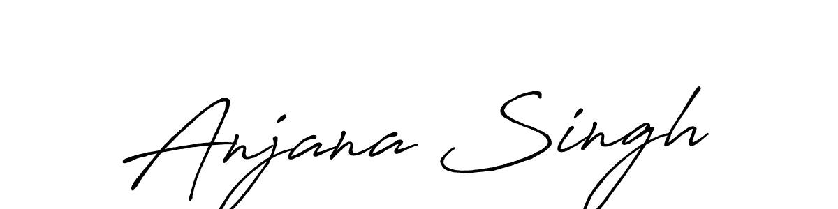 You should practise on your own different ways (Antro_Vectra_Bolder) to write your name (Anjana Singh) in signature. don't let someone else do it for you. Anjana Singh signature style 7 images and pictures png