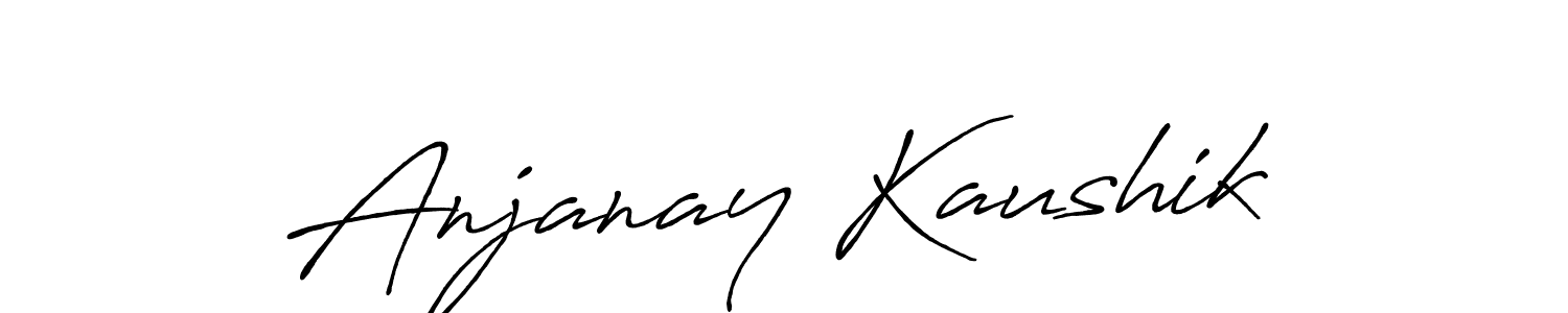 You should practise on your own different ways (Antro_Vectra_Bolder) to write your name (Anjanay Kaushik) in signature. don't let someone else do it for you. Anjanay Kaushik signature style 7 images and pictures png