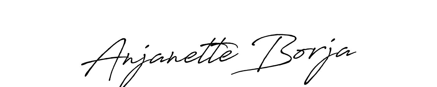 How to make Anjanette Borja signature? Antro_Vectra_Bolder is a professional autograph style. Create handwritten signature for Anjanette Borja name. Anjanette Borja signature style 7 images and pictures png