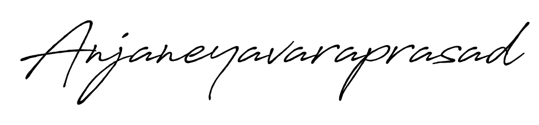 A classic penmanship look for Anjaneyavaraprasad. The Antro_Vectra_Bolder font brings timeless elegance and confidence to every signed document. Anjaneyavaraprasad signature style 7 images and pictures png