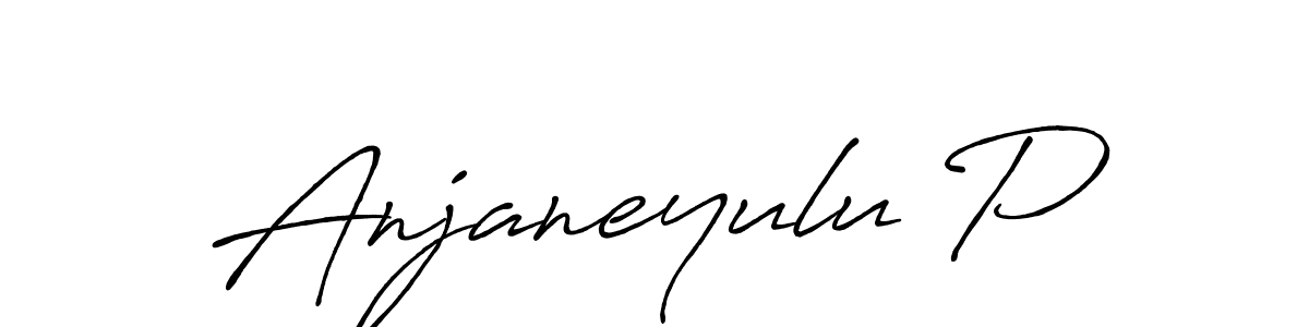 Use a signature maker to create a handwritten signature online. With this signature software, you can design (Antro_Vectra_Bolder) your own signature for name Anjaneyulu P. Anjaneyulu P signature style 7 images and pictures png
