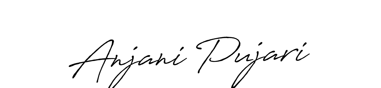 Similarly Antro_Vectra_Bolder is the best handwritten signature design. Signature creator online .You can use it as an online autograph creator for name Anjani Pujari. Anjani Pujari signature style 7 images and pictures png