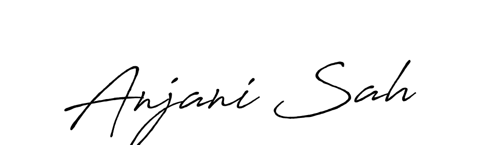 if you are searching for the best signature style for your name Anjani Sah. so please give up your signature search. here we have designed multiple signature styles  using Antro_Vectra_Bolder. Anjani Sah signature style 7 images and pictures png