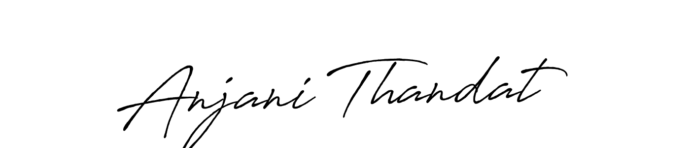 How to make Anjani Thandat name signature. Use Antro_Vectra_Bolder style for creating short signs online. This is the latest handwritten sign. Anjani Thandat signature style 7 images and pictures png