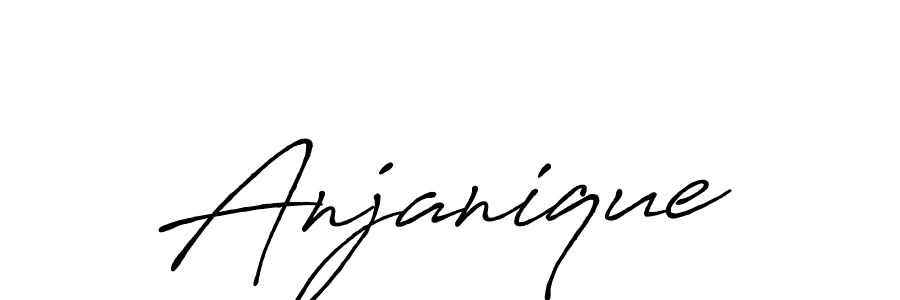 Also we have Anjanique name is the best signature style. Create professional handwritten signature collection using Antro_Vectra_Bolder autograph style. Anjanique signature style 7 images and pictures png