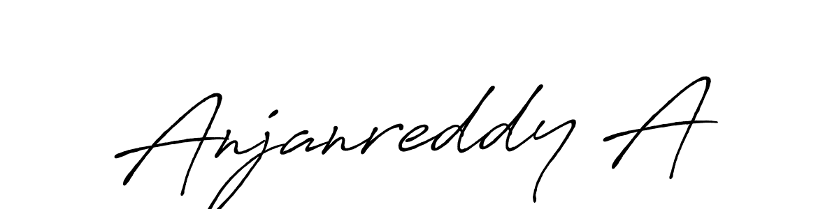 Use a signature maker to create a handwritten signature online. With this signature software, you can design (Antro_Vectra_Bolder) your own signature for name Anjanreddy A. Anjanreddy A signature style 7 images and pictures png