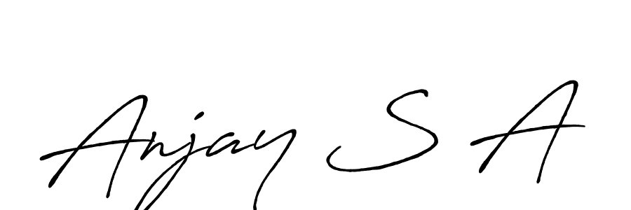 Make a beautiful signature design for name Anjay S A. Use this online signature maker to create a handwritten signature for free. Anjay S A signature style 7 images and pictures png