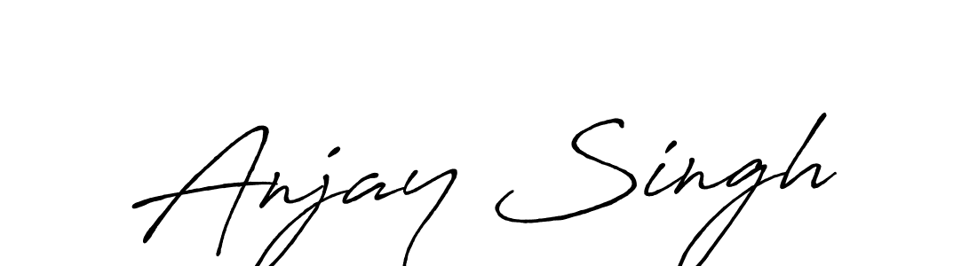 How to make Anjay Singh signature? Antro_Vectra_Bolder is a professional autograph style. Create handwritten signature for Anjay Singh name. Anjay Singh signature style 7 images and pictures png