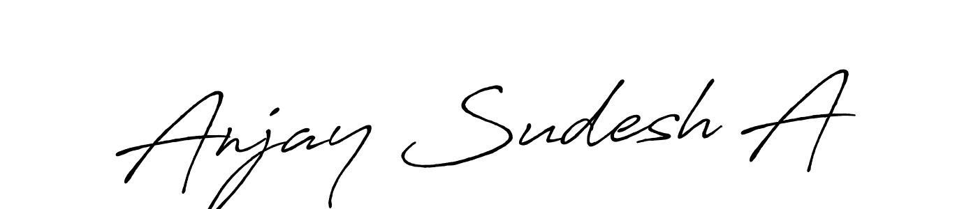 You can use this online signature creator to create a handwritten signature for the name Anjay Sudesh A. This is the best online autograph maker. Anjay Sudesh A signature style 7 images and pictures png