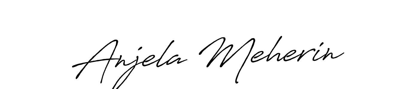 Use a signature maker to create a handwritten signature online. With this signature software, you can design (Antro_Vectra_Bolder) your own signature for name Anjela Meherin. Anjela Meherin signature style 7 images and pictures png