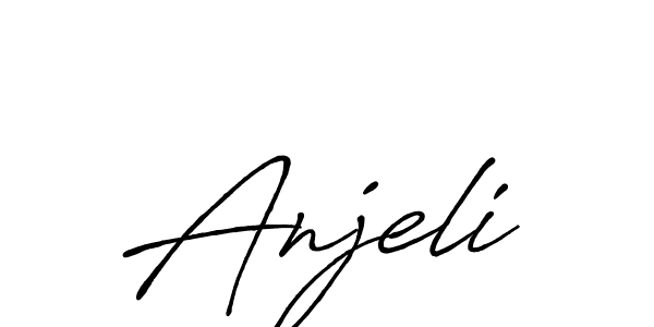 Create a beautiful signature design for name Anjeli. With this signature (Antro_Vectra_Bolder) fonts, you can make a handwritten signature for free. Anjeli signature style 7 images and pictures png