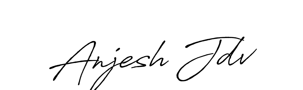 if you are searching for the best signature style for your name Anjesh Jdv. so please give up your signature search. here we have designed multiple signature styles  using Antro_Vectra_Bolder. Anjesh Jdv signature style 7 images and pictures png