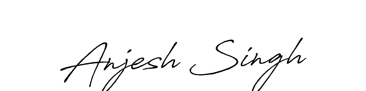 The best way (Antro_Vectra_Bolder) to make a short signature is to pick only two or three words in your name. The name Anjesh Singh include a total of six letters. For converting this name. Anjesh Singh signature style 7 images and pictures png