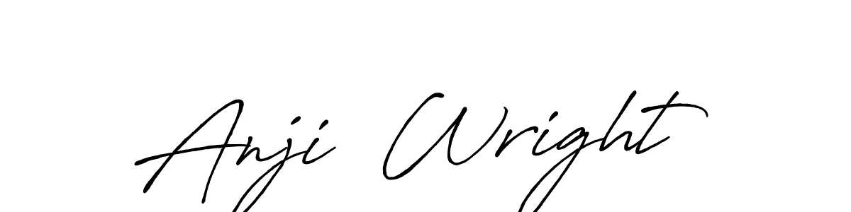 Also we have Anji  Wright name is the best signature style. Create professional handwritten signature collection using Antro_Vectra_Bolder autograph style. Anji  Wright signature style 7 images and pictures png