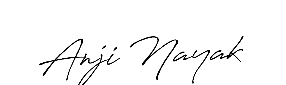 Make a beautiful signature design for name Anji Nayak. With this signature (Antro_Vectra_Bolder) style, you can create a handwritten signature for free. Anji Nayak signature style 7 images and pictures png