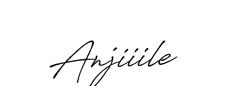 Design your own signature with our free online signature maker. With this signature software, you can create a handwritten (Antro_Vectra_Bolder) signature for name Anjiiile. Anjiiile signature style 7 images and pictures png