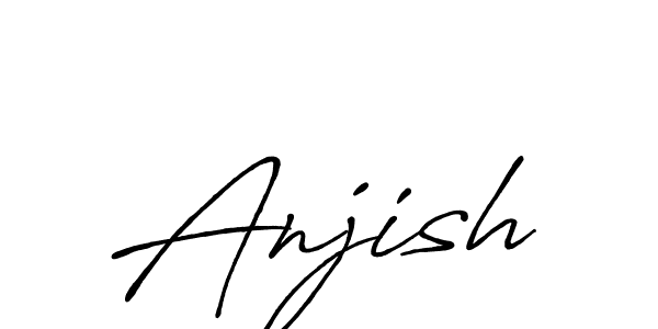 Also we have Anjish name is the best signature style. Create professional handwritten signature collection using Antro_Vectra_Bolder autograph style. Anjish signature style 7 images and pictures png