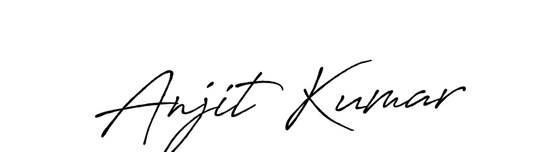 Make a beautiful signature design for name Anjit Kumar. With this signature (Antro_Vectra_Bolder) style, you can create a handwritten signature for free. Anjit Kumar signature style 7 images and pictures png