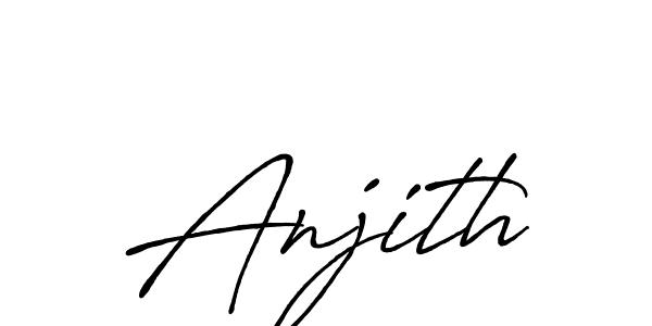 How to make Anjith signature? Antro_Vectra_Bolder is a professional autograph style. Create handwritten signature for Anjith name. Anjith signature style 7 images and pictures png