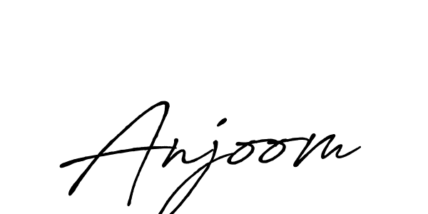 Make a beautiful signature design for name Anjoom. With this signature (Antro_Vectra_Bolder) style, you can create a handwritten signature for free. Anjoom signature style 7 images and pictures png