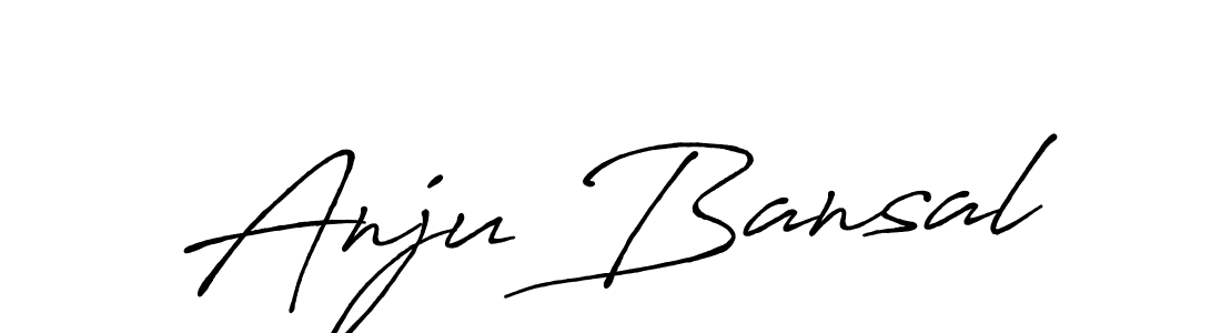 Create a beautiful signature design for name Anju Bansal. With this signature (Antro_Vectra_Bolder) fonts, you can make a handwritten signature for free. Anju Bansal signature style 7 images and pictures png