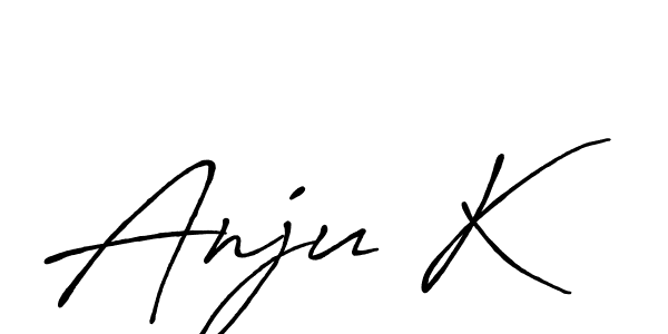 It looks lik you need a new signature style for name Anju K. Design unique handwritten (Antro_Vectra_Bolder) signature with our free signature maker in just a few clicks. Anju K signature style 7 images and pictures png