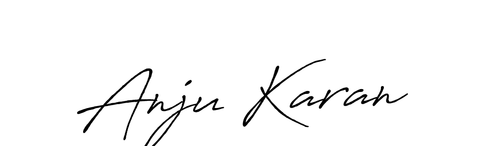 Make a beautiful signature design for name Anju Karan. With this signature (Antro_Vectra_Bolder) style, you can create a handwritten signature for free. Anju Karan signature style 7 images and pictures png