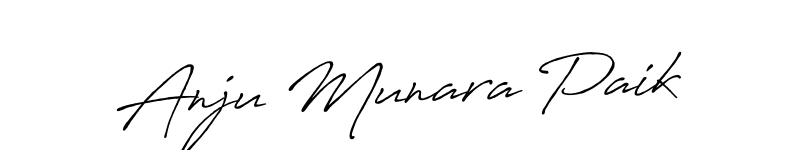 Anju Munara Paik stylish signature style. Best Handwritten Sign (Antro_Vectra_Bolder) for my name. Handwritten Signature Collection Ideas for my name Anju Munara Paik. Anju Munara Paik signature style 7 images and pictures png