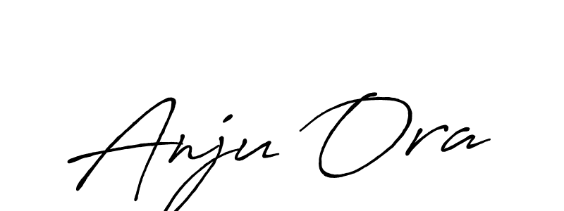 How to make Anju Ora name signature. Use Antro_Vectra_Bolder style for creating short signs online. This is the latest handwritten sign. Anju Ora signature style 7 images and pictures png