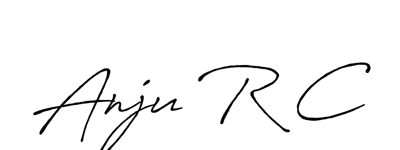 How to make Anju R C signature? Antro_Vectra_Bolder is a professional autograph style. Create handwritten signature for Anju R C name. Anju R C signature style 7 images and pictures png