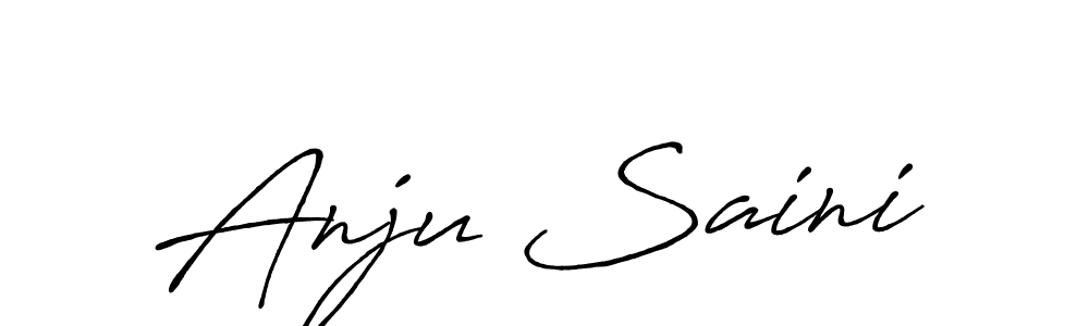 Anju Saini stylish signature style. Best Handwritten Sign (Antro_Vectra_Bolder) for my name. Handwritten Signature Collection Ideas for my name Anju Saini. Anju Saini signature style 7 images and pictures png