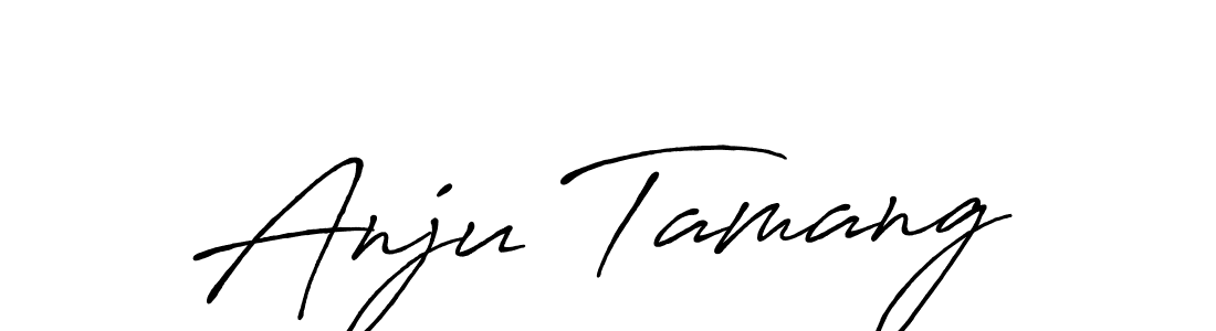 You should practise on your own different ways (Antro_Vectra_Bolder) to write your name (Anju Tamang) in signature. don't let someone else do it for you. Anju Tamang signature style 7 images and pictures png