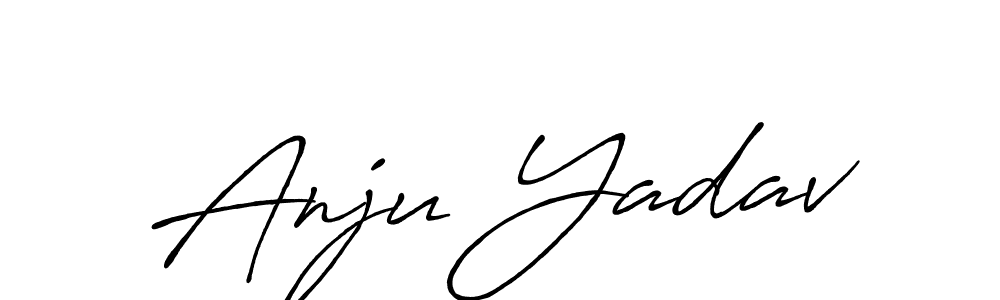 Make a beautiful signature design for name Anju Yadav. With this signature (Antro_Vectra_Bolder) style, you can create a handwritten signature for free. Anju Yadav signature style 7 images and pictures png