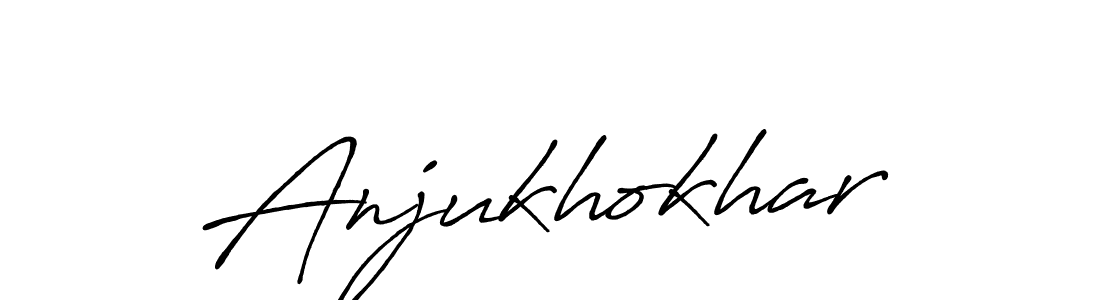 How to make Anjukhokhar signature? Antro_Vectra_Bolder is a professional autograph style. Create handwritten signature for Anjukhokhar name. Anjukhokhar signature style 7 images and pictures png