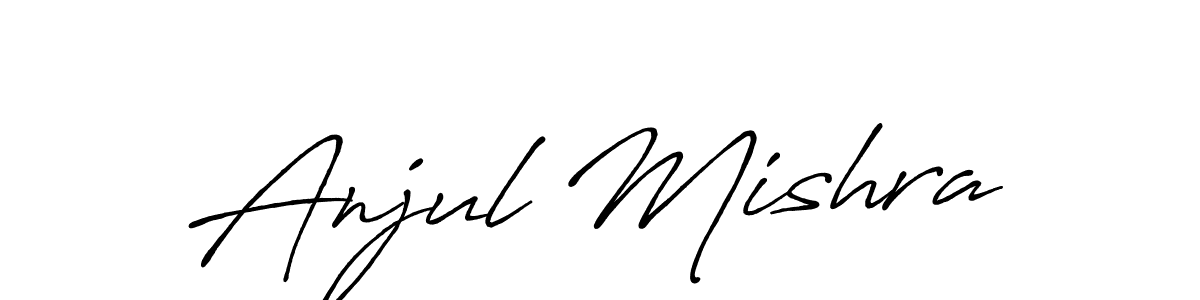 Also You can easily find your signature by using the search form. We will create Anjul Mishra name handwritten signature images for you free of cost using Antro_Vectra_Bolder sign style. Anjul Mishra signature style 7 images and pictures png