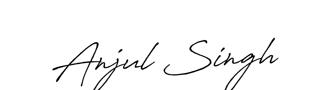 Also we have Anjul Singh name is the best signature style. Create professional handwritten signature collection using Antro_Vectra_Bolder autograph style. Anjul Singh signature style 7 images and pictures png