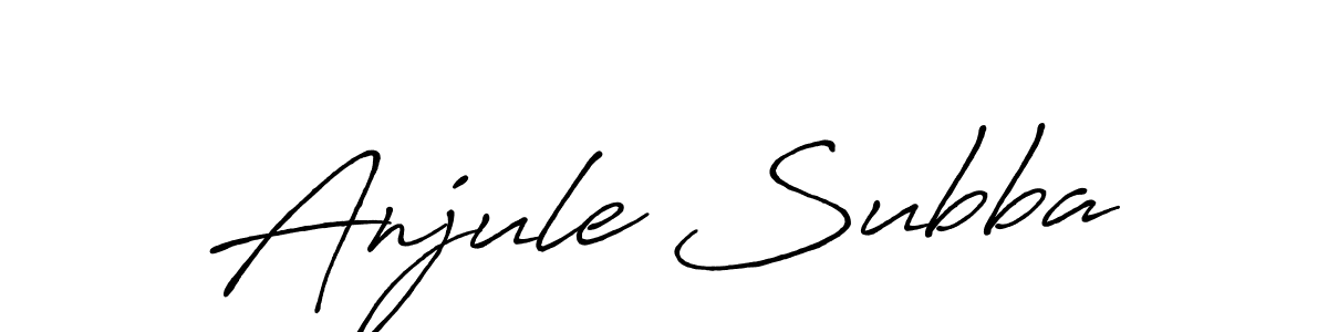 How to make Anjule Subba name signature. Use Antro_Vectra_Bolder style for creating short signs online. This is the latest handwritten sign. Anjule Subba signature style 7 images and pictures png