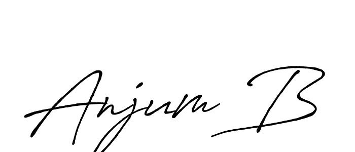 Create a beautiful signature design for name Anjum B. With this signature (Antro_Vectra_Bolder) fonts, you can make a handwritten signature for free. Anjum B signature style 7 images and pictures png