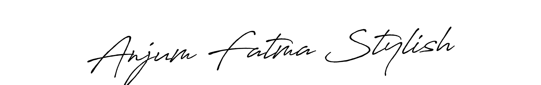 How to make Anjum Fatma Stylish name signature. Use Antro_Vectra_Bolder style for creating short signs online. This is the latest handwritten sign. Anjum Fatma Stylish signature style 7 images and pictures png