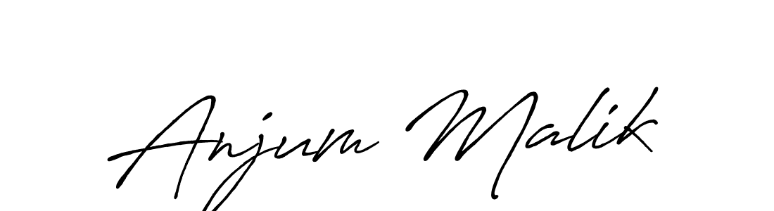 Anjum Malik stylish signature style. Best Handwritten Sign (Antro_Vectra_Bolder) for my name. Handwritten Signature Collection Ideas for my name Anjum Malik. Anjum Malik signature style 7 images and pictures png