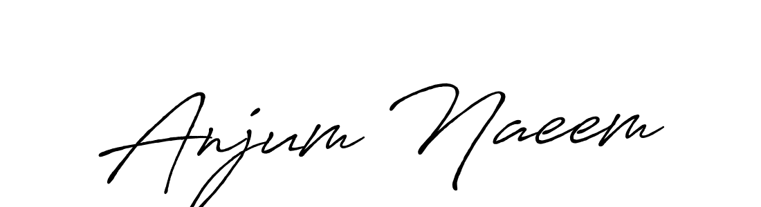 Anjum Naeem stylish signature style. Best Handwritten Sign (Antro_Vectra_Bolder) for my name. Handwritten Signature Collection Ideas for my name Anjum Naeem. Anjum Naeem signature style 7 images and pictures png