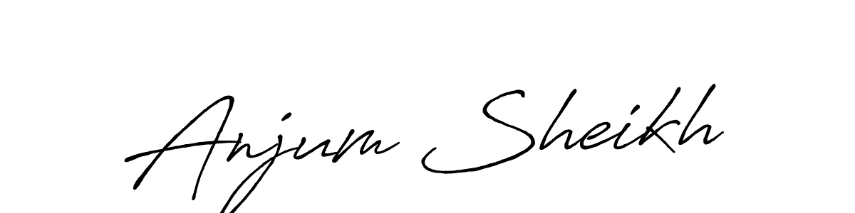 Make a beautiful signature design for name Anjum Sheikh. Use this online signature maker to create a handwritten signature for free. Anjum Sheikh signature style 7 images and pictures png