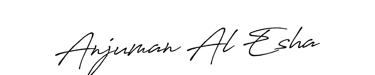 Also we have Anjuman Al Esha name is the best signature style. Create professional handwritten signature collection using Antro_Vectra_Bolder autograph style. Anjuman Al Esha signature style 7 images and pictures png