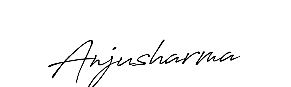 You should practise on your own different ways (Antro_Vectra_Bolder) to write your name (Anjusharma) in signature. don't let someone else do it for you. Anjusharma signature style 7 images and pictures png