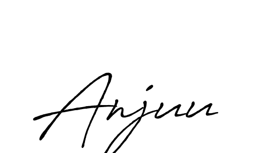 Make a beautiful signature design for name Anjuu. With this signature (Antro_Vectra_Bolder) style, you can create a handwritten signature for free. Anjuu signature style 7 images and pictures png