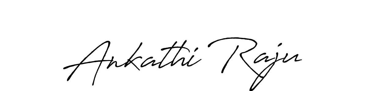 How to make Ankathi Raju name signature. Use Antro_Vectra_Bolder style for creating short signs online. This is the latest handwritten sign. Ankathi Raju signature style 7 images and pictures png