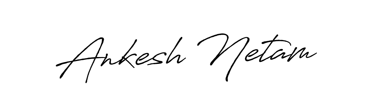 Design your own signature with our free online signature maker. With this signature software, you can create a handwritten (Antro_Vectra_Bolder) signature for name Ankesh Netam. Ankesh Netam signature style 7 images and pictures png