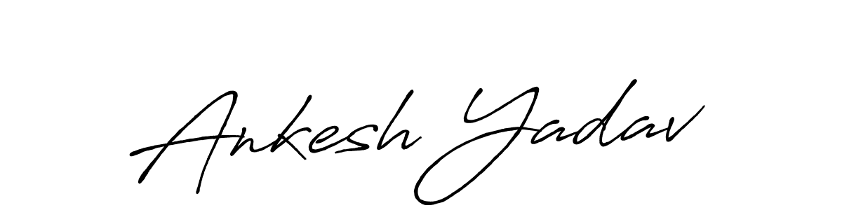 Make a beautiful signature design for name Ankesh Yadav. With this signature (Antro_Vectra_Bolder) style, you can create a handwritten signature for free. Ankesh Yadav signature style 7 images and pictures png