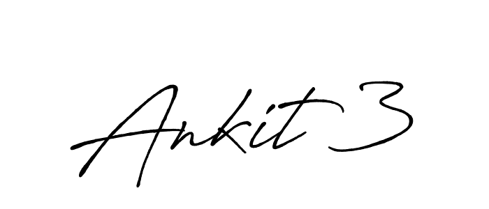 Design your own signature with our free online signature maker. With this signature software, you can create a handwritten (Antro_Vectra_Bolder) signature for name Ankit 3. Ankit 3 signature style 7 images and pictures png