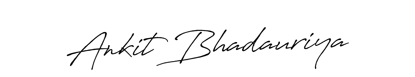 Create a beautiful signature design for name Ankit Bhadauriya. With this signature (Antro_Vectra_Bolder) fonts, you can make a handwritten signature for free. Ankit Bhadauriya signature style 7 images and pictures png